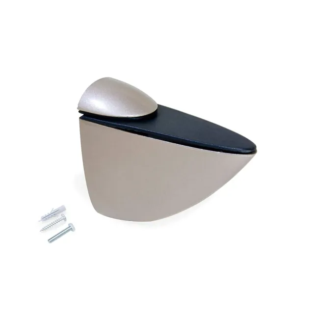 Emuca Azor 4009424 reggimensola nichel satinato coppia legno vetro