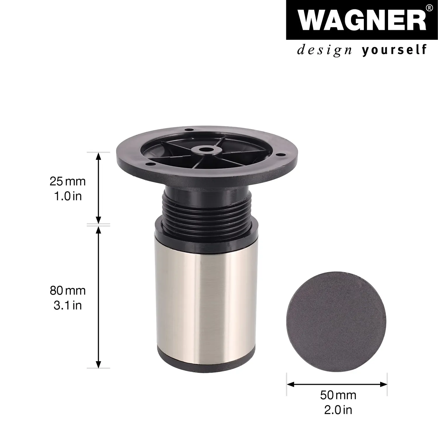 Wagner Telescope Classic 12048201 gamba mobile 80-105 mm inox