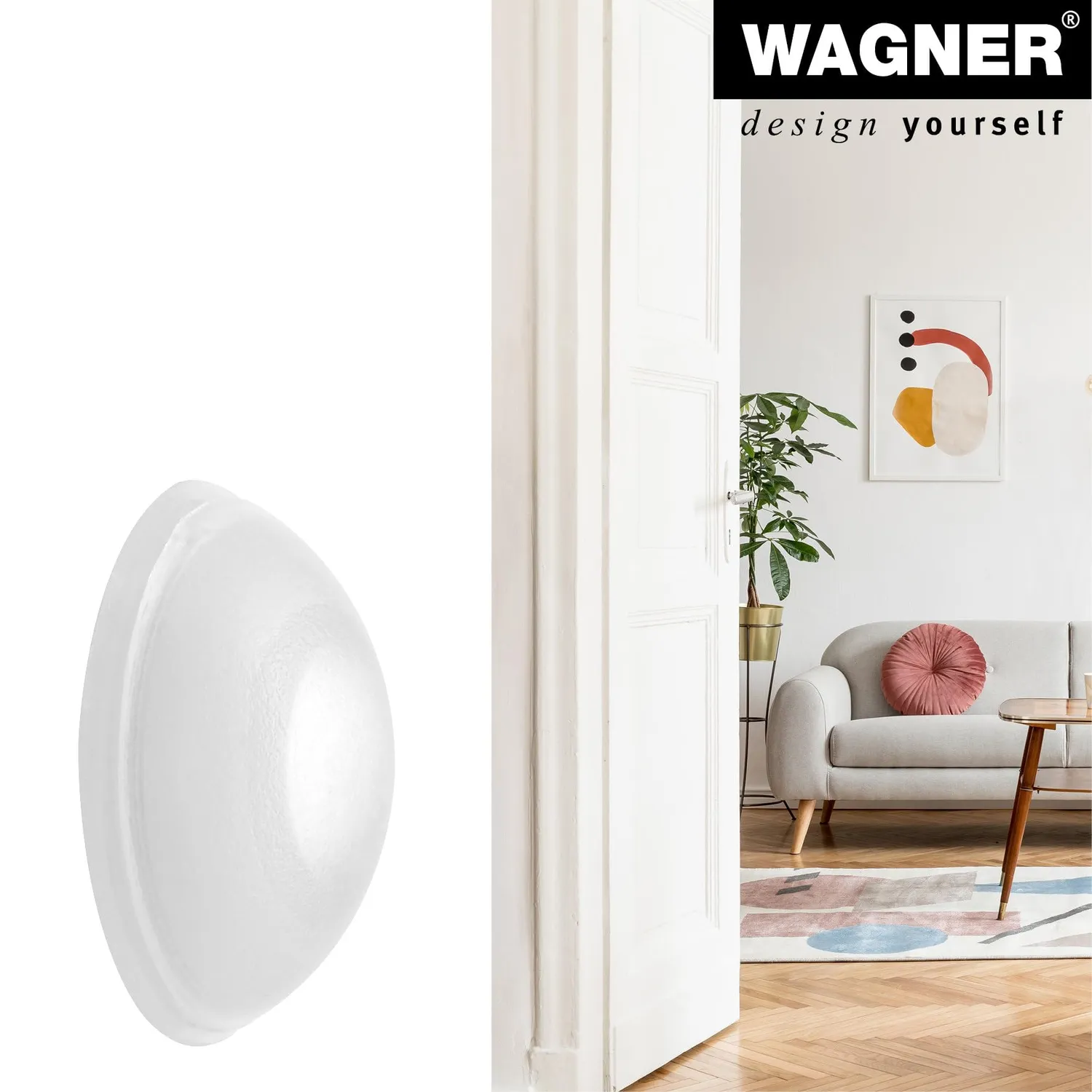 Wagner Satinato Ø30x10 mm paracolpi parete 2 pz