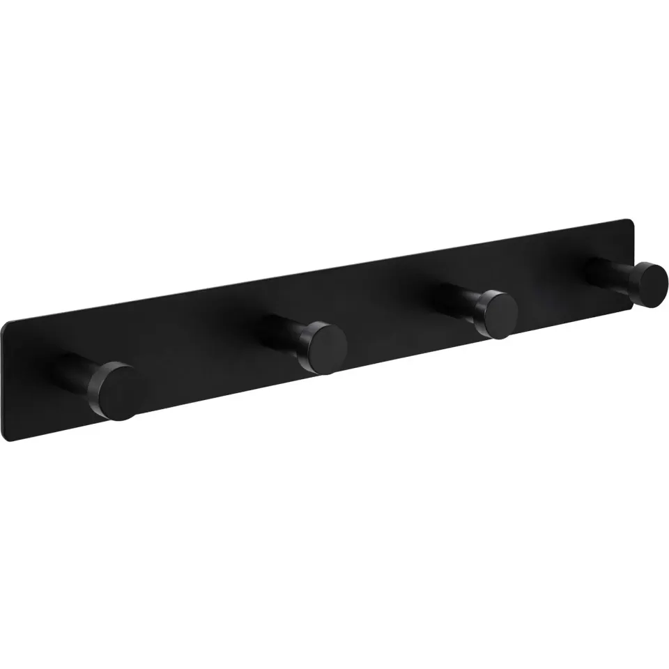 Gedotec Tenebris appendiabiti parete nero 4 ganci grande