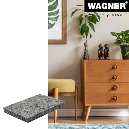 Wagner 15125599 Big Pads feltrini adesivi 4 pezzi 36x55 mm grigi