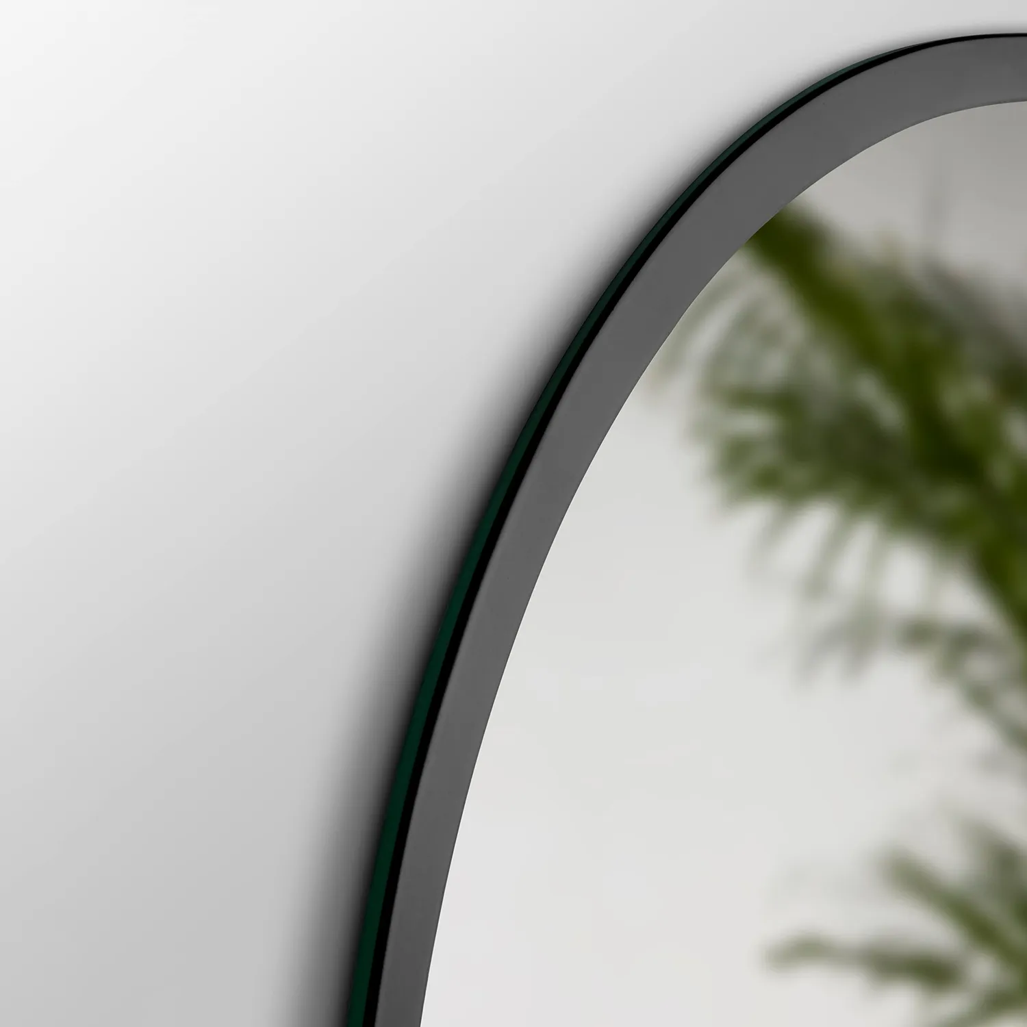 Emuca specchio LED 800x600 bordi arrotondati cornice nera 12W