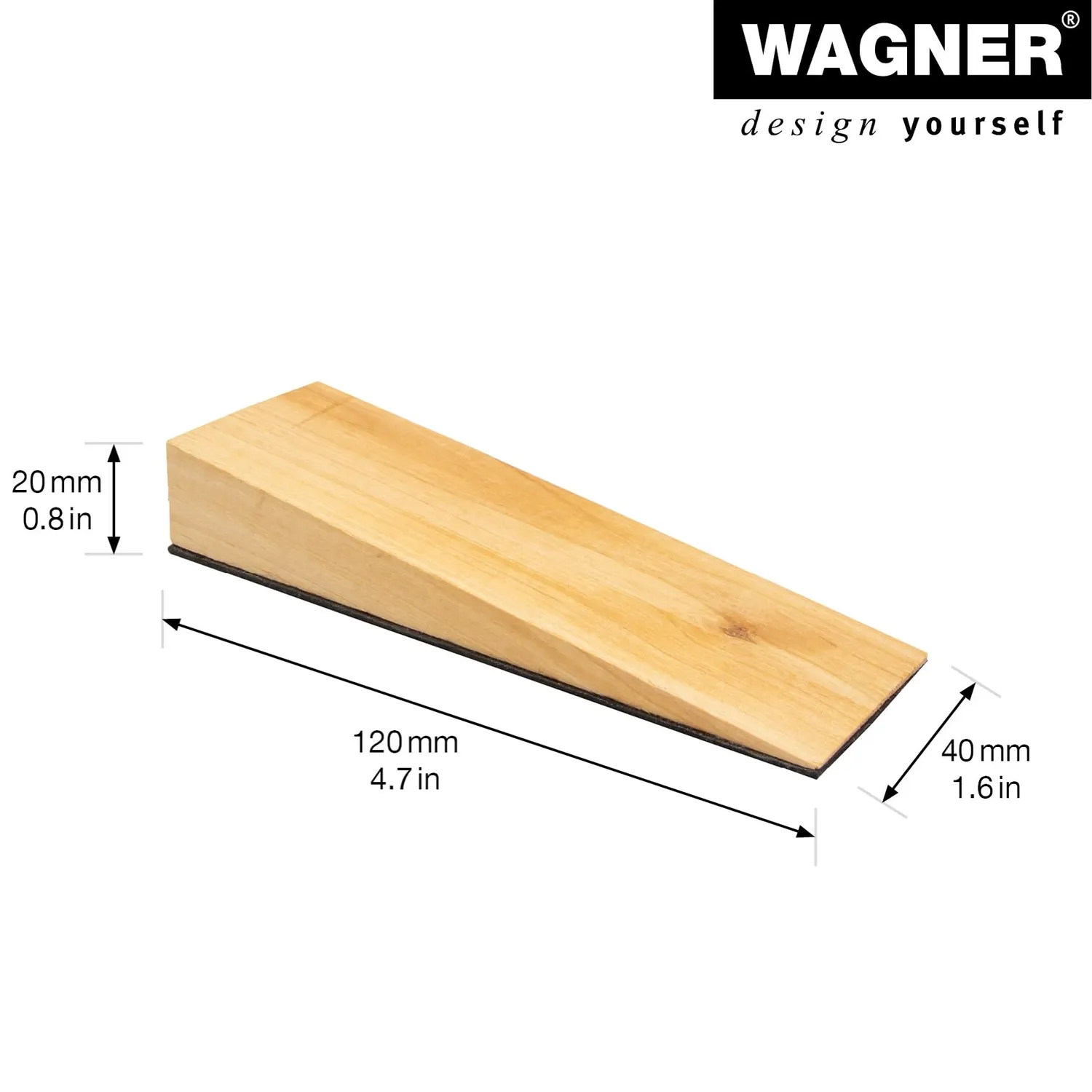 Wagner fermaporta cuneo legno faggio 119 mm antiscivolo
