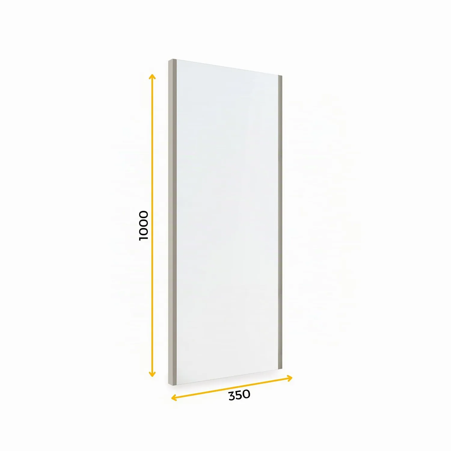 Emuca specchio estraibile armadio 1000x340 mm grigio pietra
