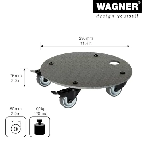 Wagner HPL Deluxe GH 0629 sottovaso ruote Ø29 cm 100 kg