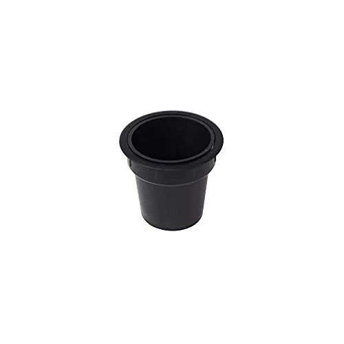 Emuca Pot portaoggetti da incasso nero foro 80 mm 5 pezzi