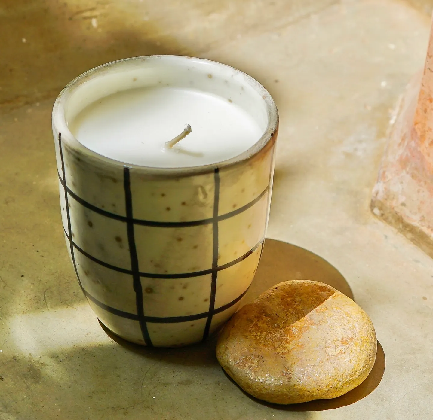 NIVA Design Scacco candela terracotta al fico