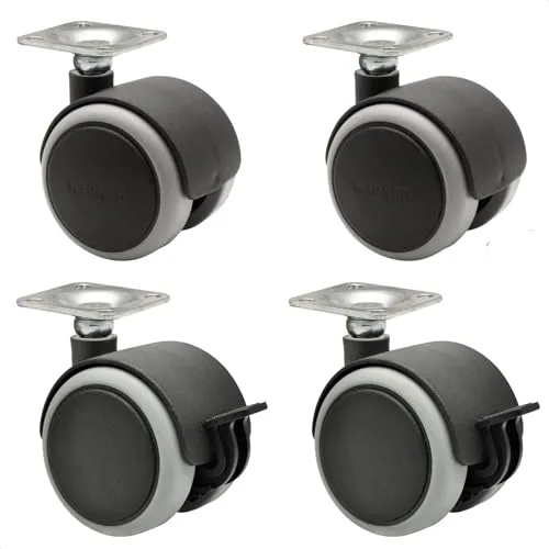 Wagner Soft ruote mobili doppie 50 mm set 4 pezzi con freni