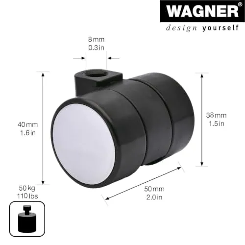 Wagner Design RO 0110 rotella doppia dura 38 mm cromata