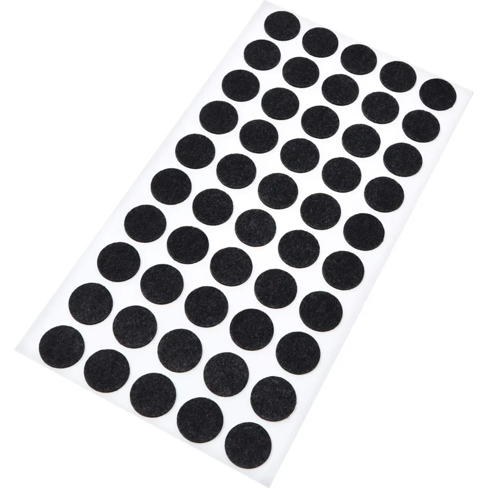 Adsamm Feltrini Ultrasottili Tondi 16mm Nero 50 Pezzi 1,5mm