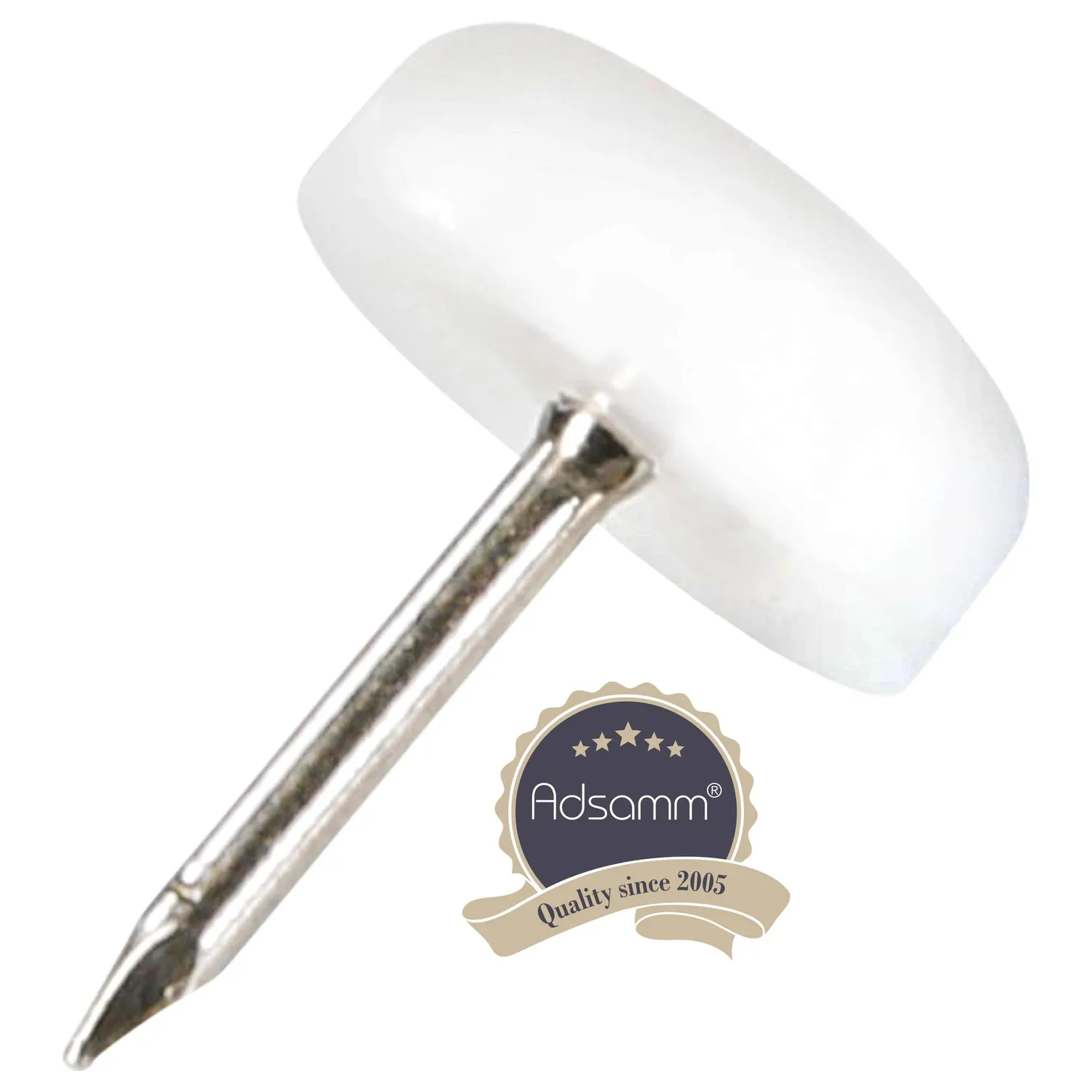 Adsamm PG-N-WH-13-16 feltrini con chiodo bianchi 16 pezzi Ø 13 mm