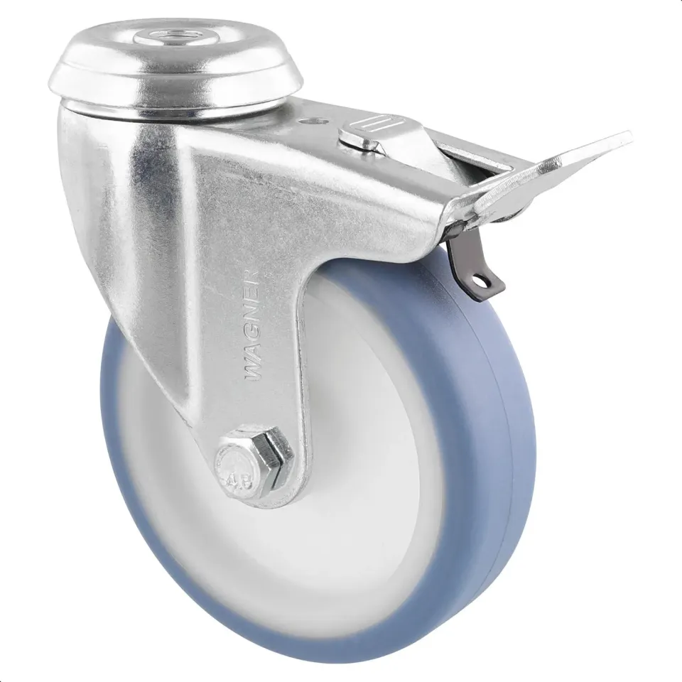 Wagner RO 3700 rotella girevole 100 mm blu con freno 1 pz