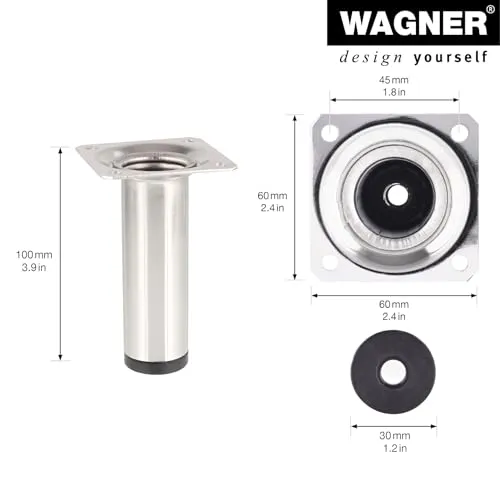 Wagner Classic 12111001 gamba mobile acciaio 100 mm