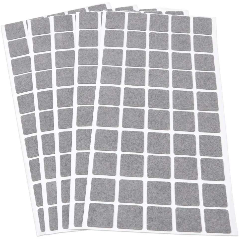 Adsamm Ultrasottili 20x20 mm Feltrini Autoadesivi 250 pz Grigi 1,5 mm