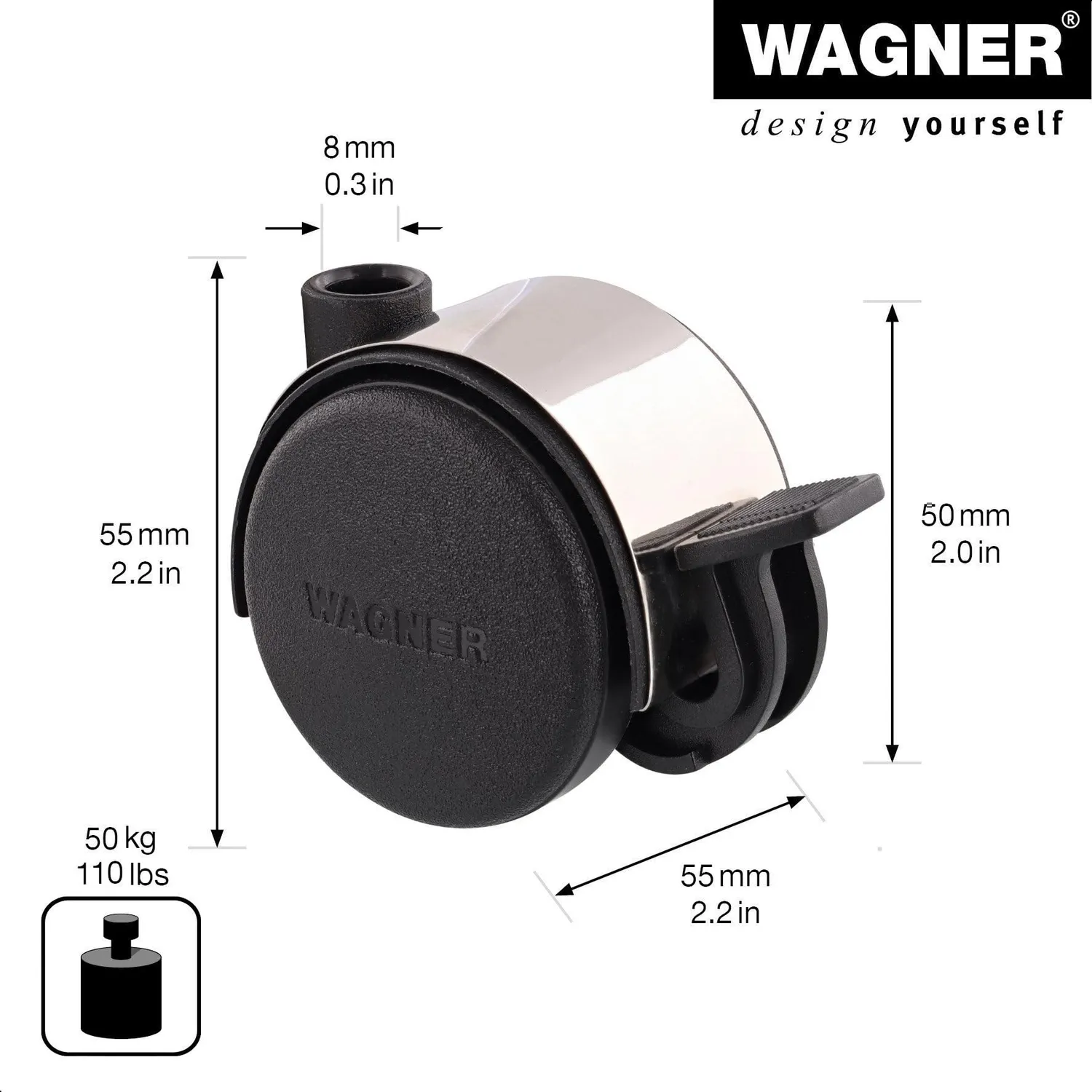 Wagner Design 01102801 RO 1028 rotella 50 mm dura freno