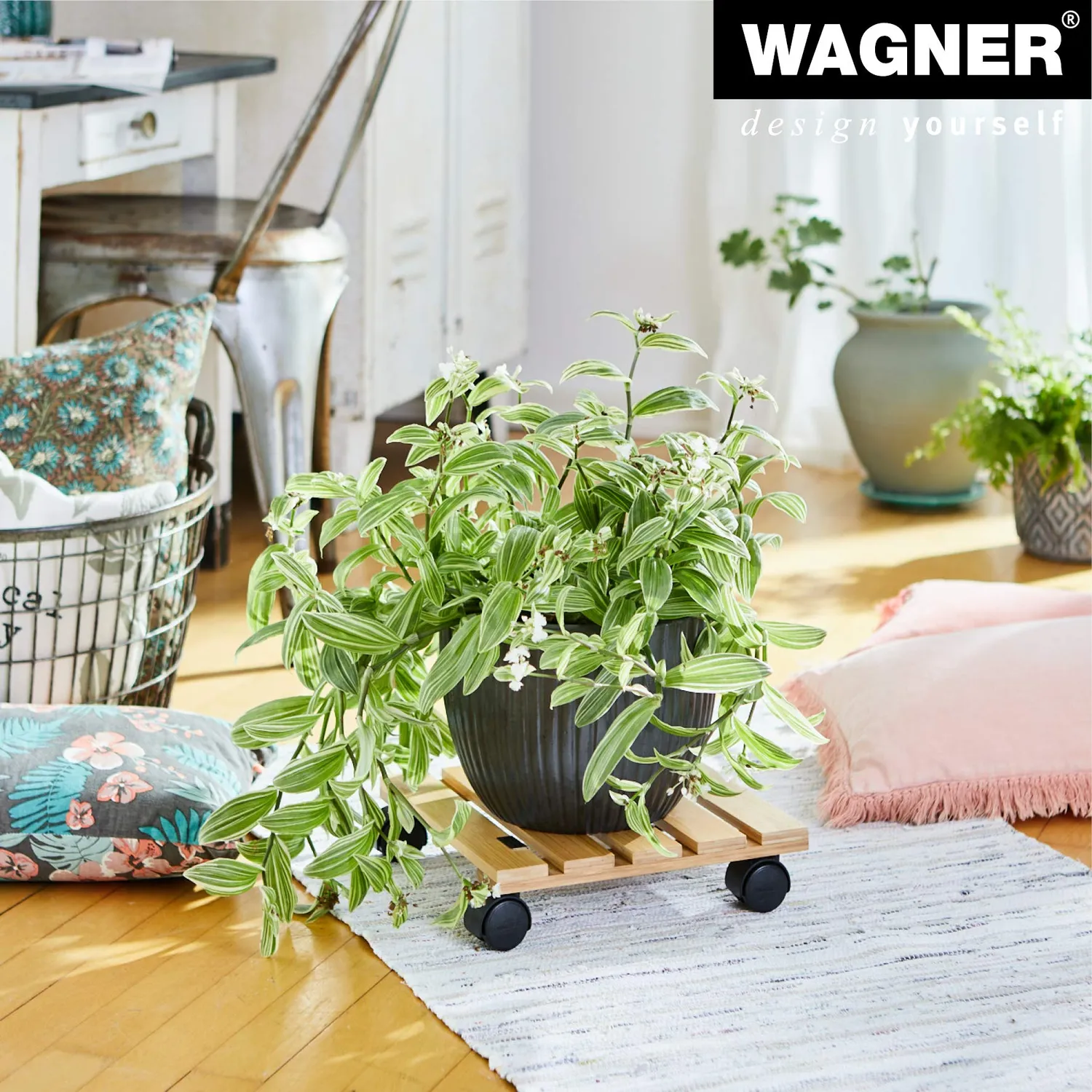 WAGNER Bamboo 20026501 Carrello Piante 29x29 cm 100 kg