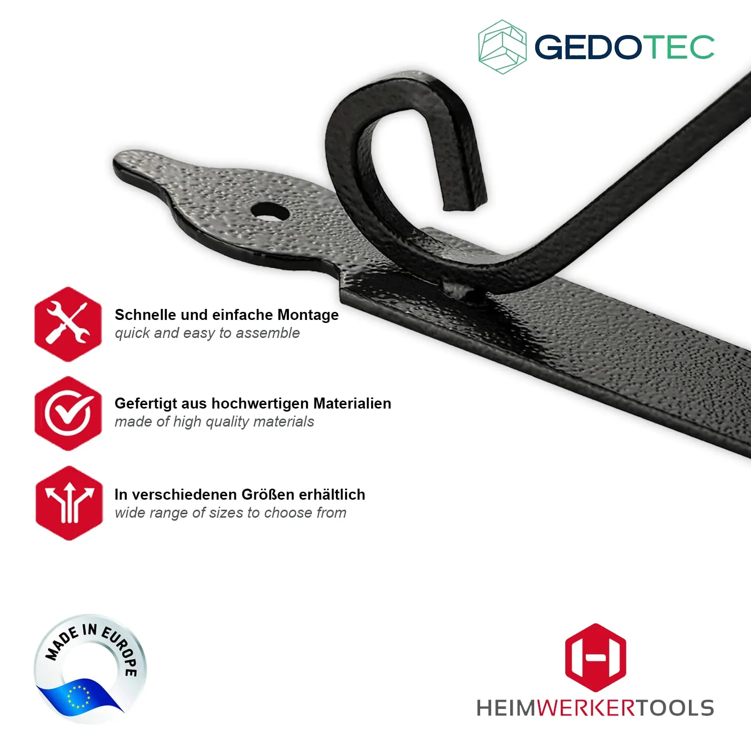 Gedotec Smithy reggimensola 140x110 mm nero 1 pezzo