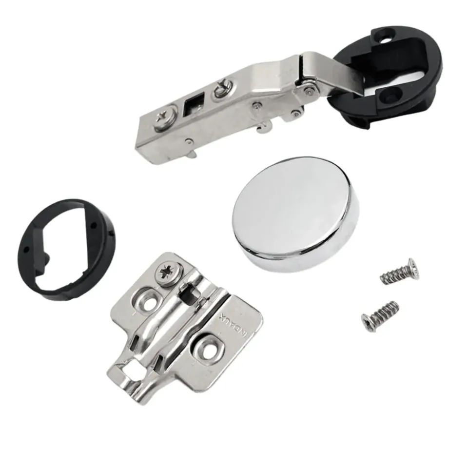 Indaux Cerniere ø35mm Anta Vetro 4 Pezzi Ammortizzate Collo Dritto