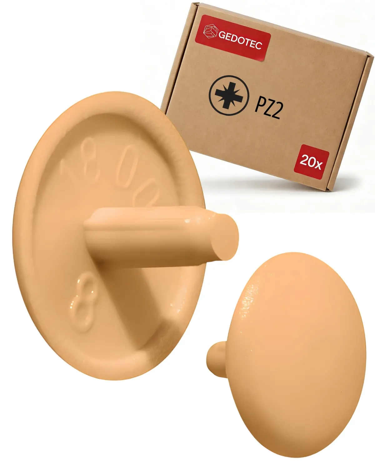 Gedotec Tappi Viti Ciliegio Ø12 mm 20 Pezzi PZ2