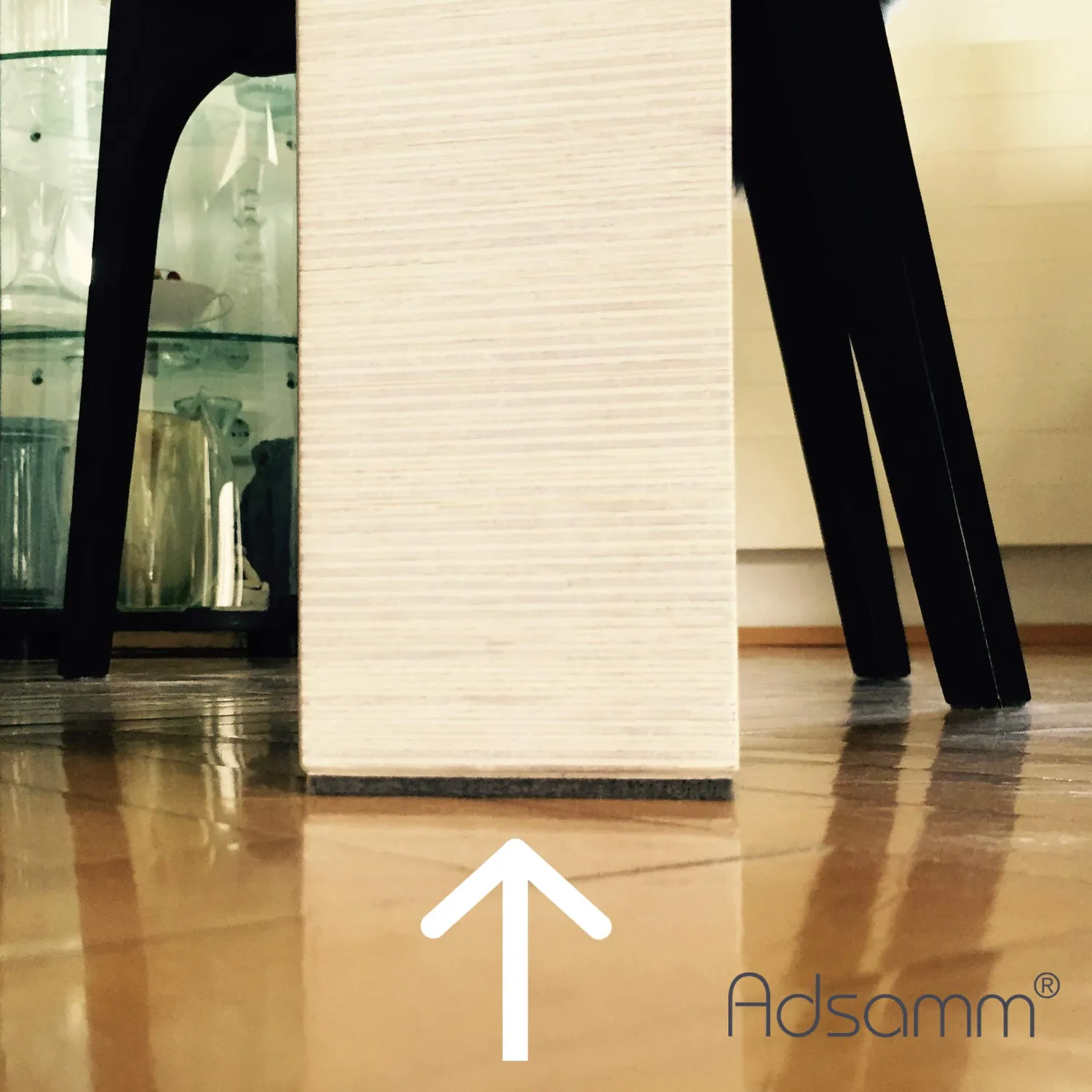 Adsamm 210 feltrini autoadesivi bianchi 30x30 mm spessore 3,5 mm