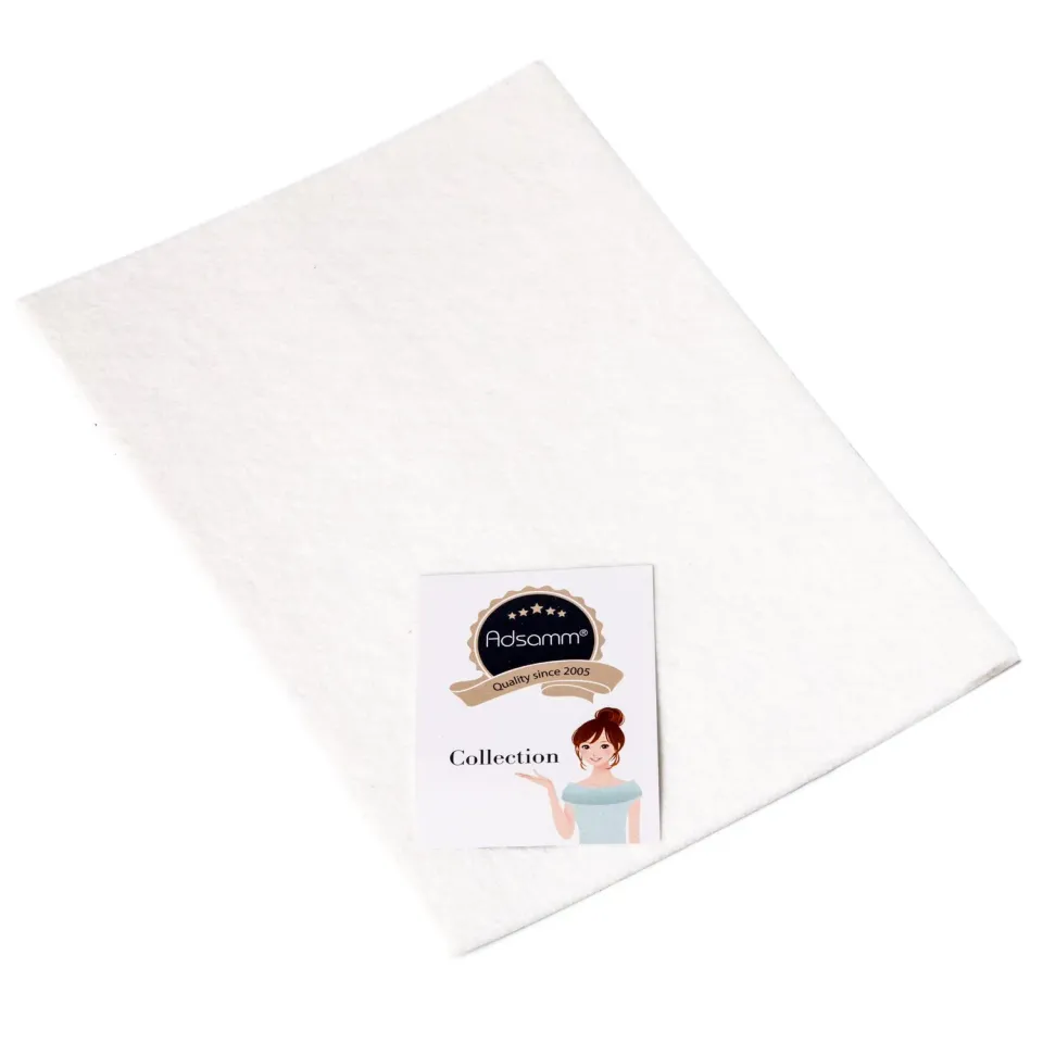 Adsamm foglio feltro autoadesivo bianco 20x30 cm 3,5 mm