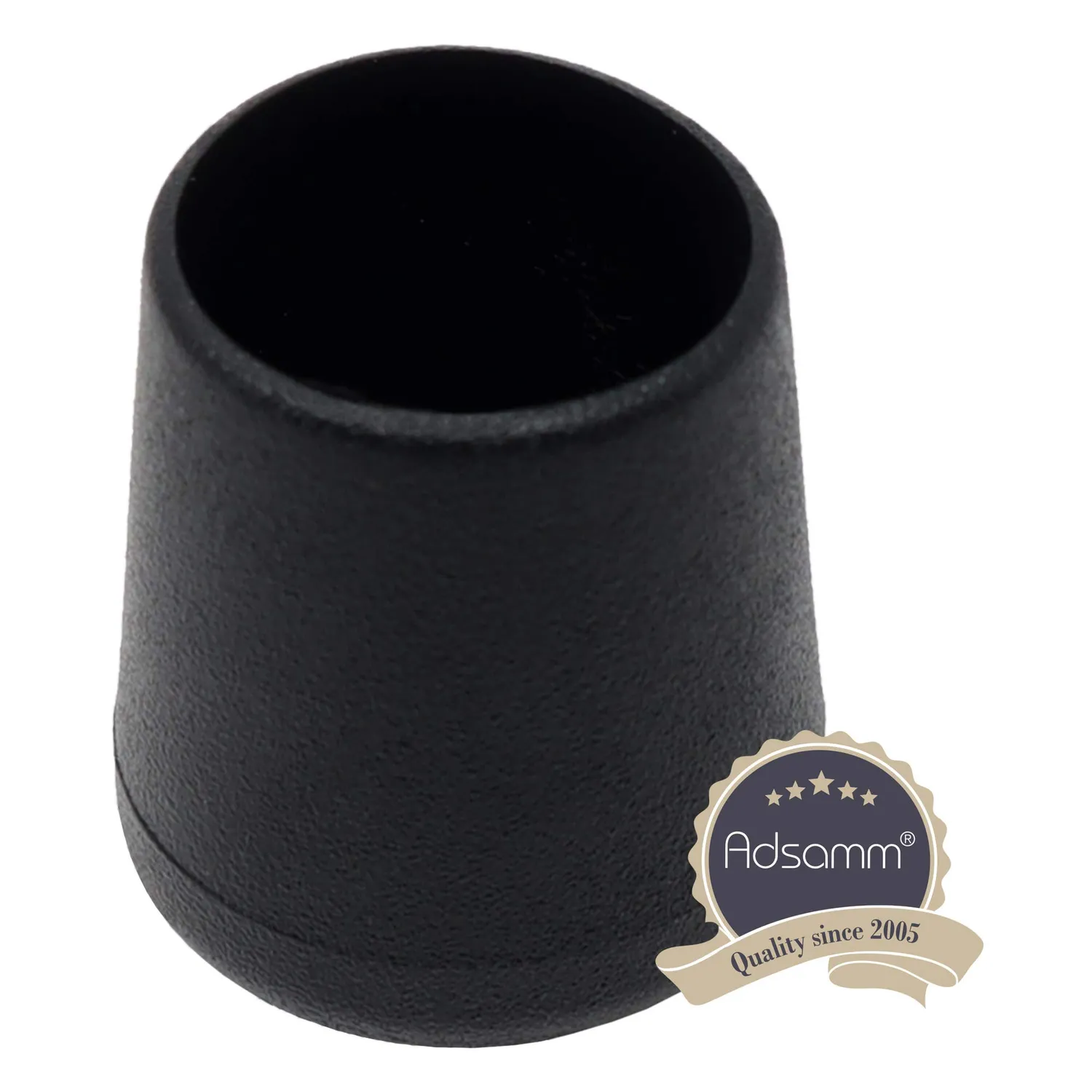 Adsamm Puntale Avvolgente Tondo Ø 19-20 mm Nero 1 pz in PVC