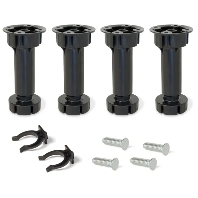 Emuca piedini regolabili H 100 mm neri set 4 pezzi