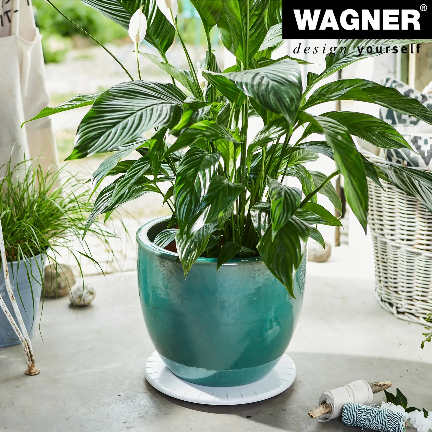Wagner Ultraflat rullo piante bianco 30x3 cm portata 100 kg