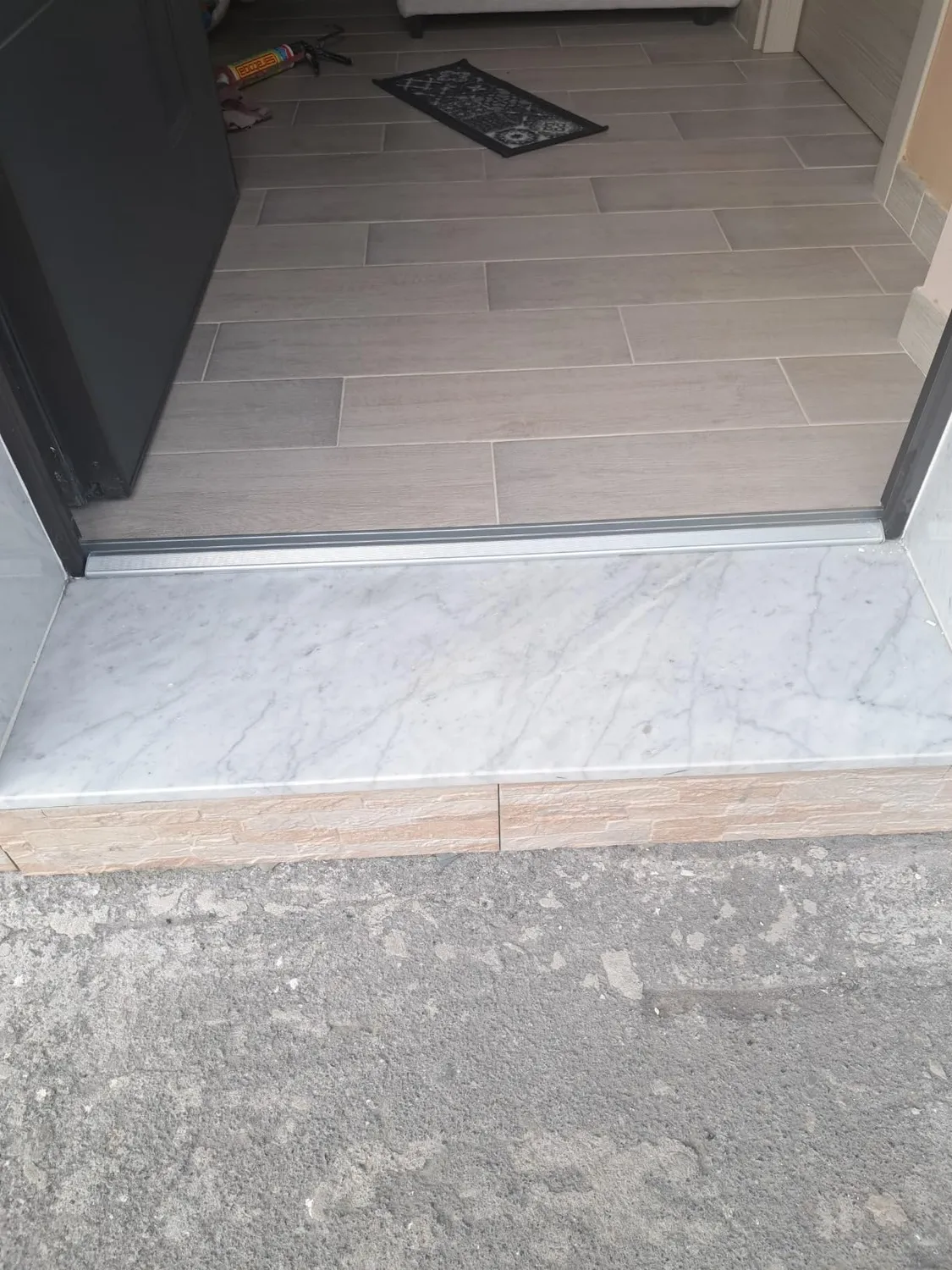 Gedotec soglia pavimento alluminio 715 mm argento battuta