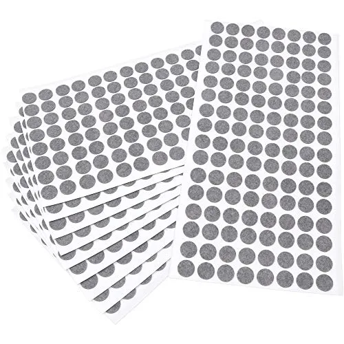 Adsamm Ultrasottili Ø 12 mm Feltrini Autoadesivi 1280 pz Grigi 1,5 mm