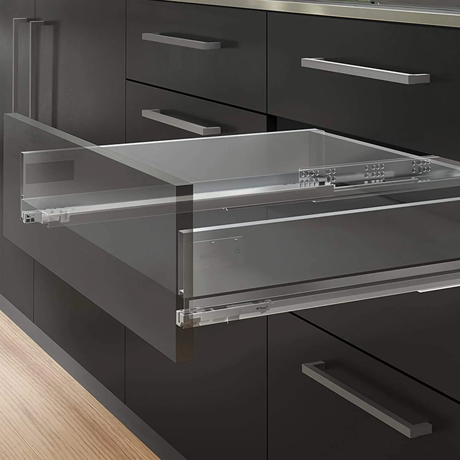 Emuca Vertex kit cassetto 93x500 modulo 600 mm bianco soft