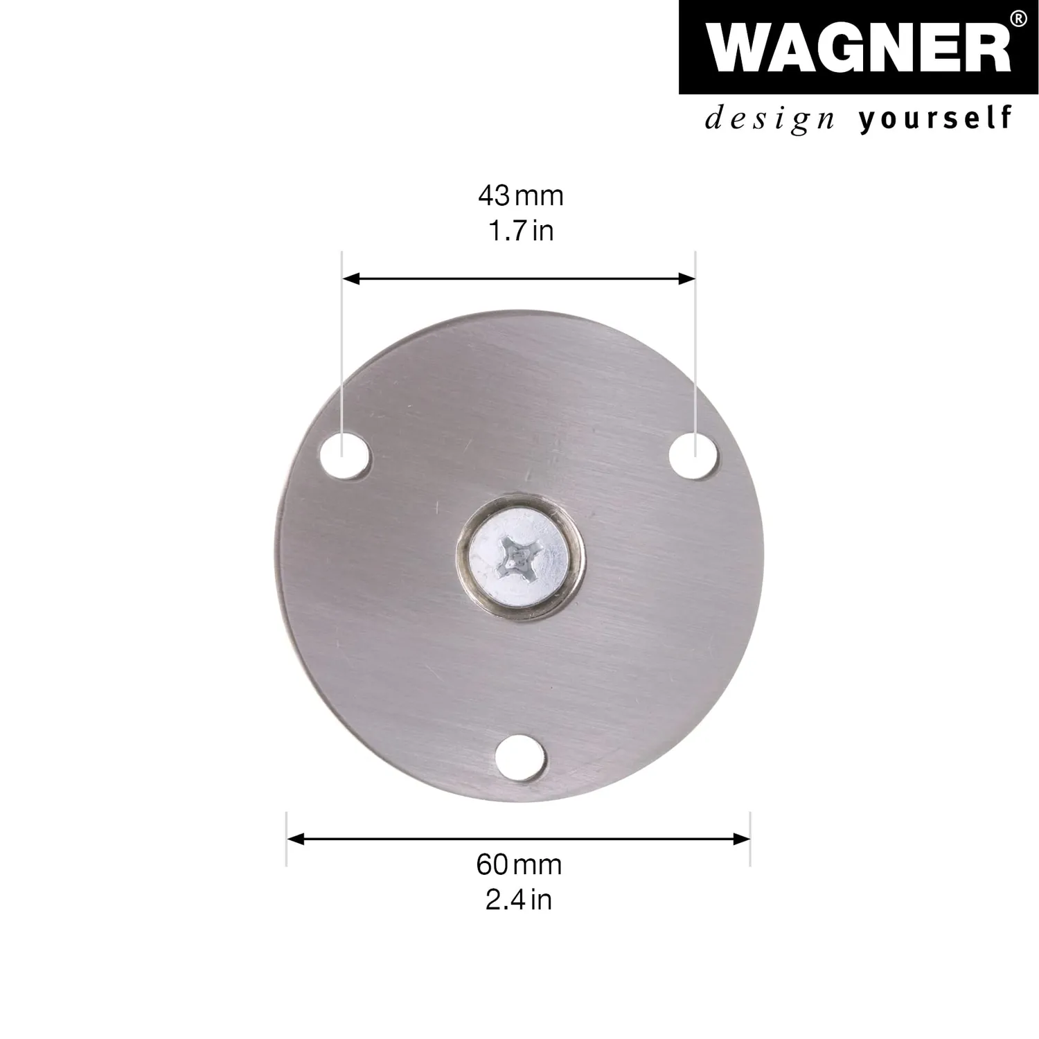 Wagner Design ST 0370 gamba mobile regolabile 100-118 mm inox