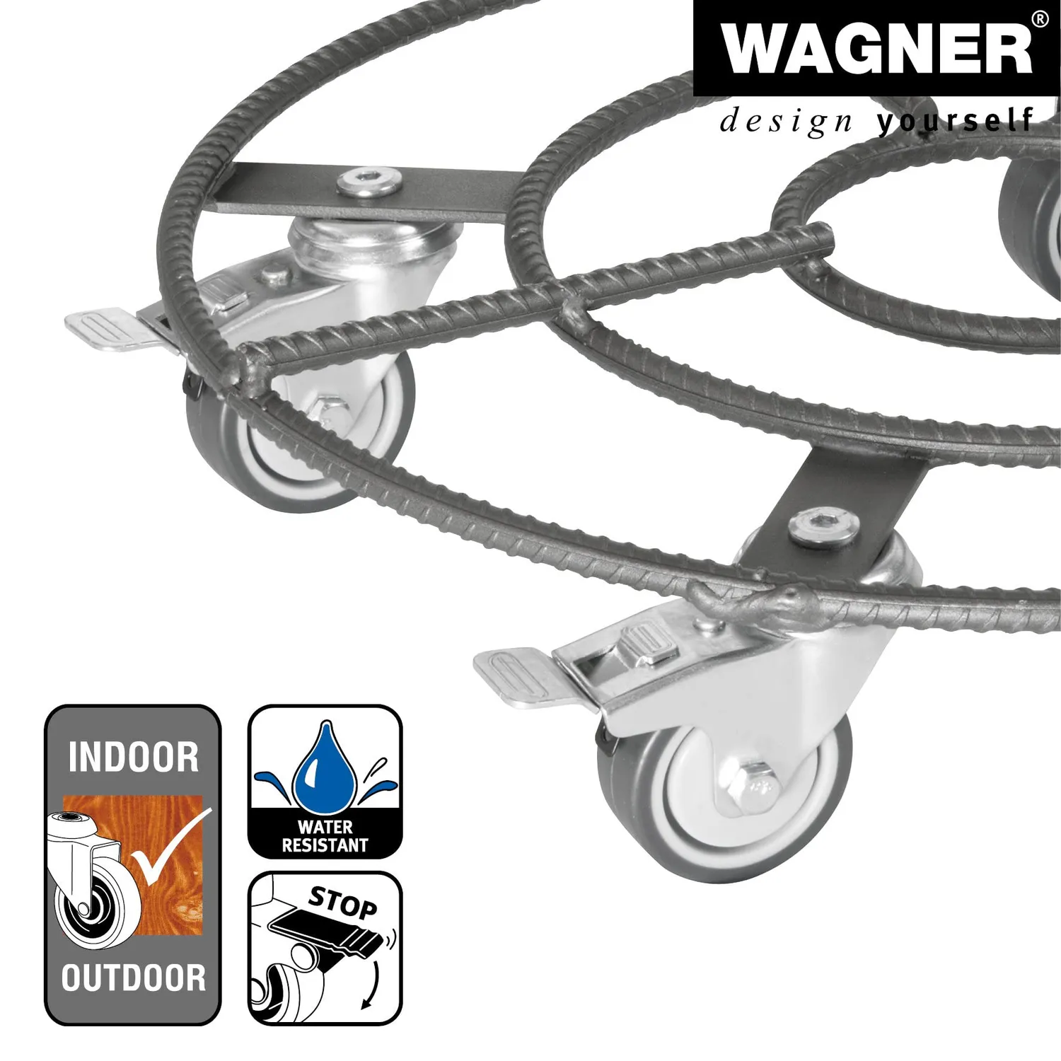 Wagner BautaHL GH 0947 sottovaso acciaio Ø 38 cm 200 kg