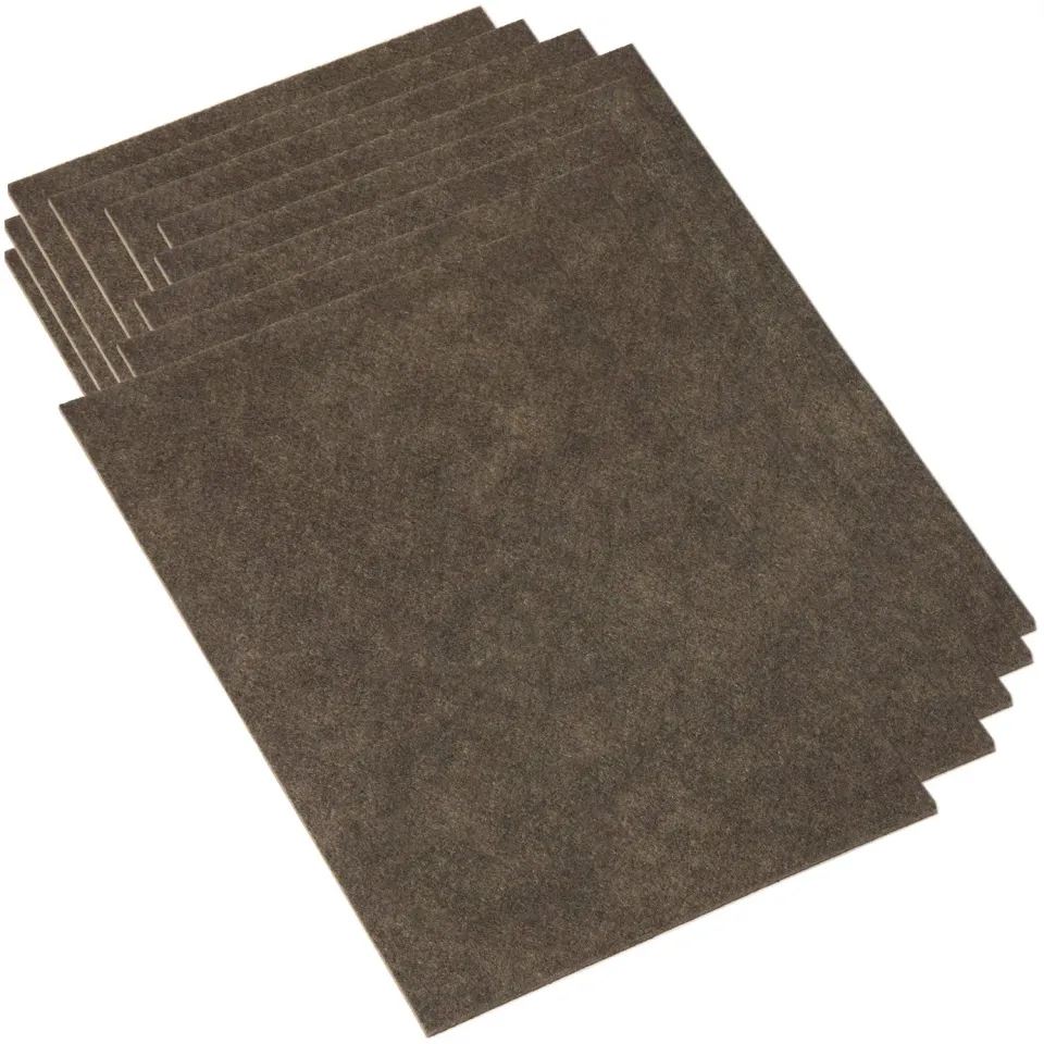 Adsamm Fogli Feltro Autoadesivo 200x300 mm Marroni 10 Pezzi