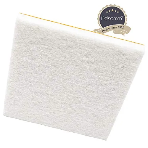 Adsamm Feltrini Autoadesivi 50x50 mm Bianchi 16 Pezzi Spessi