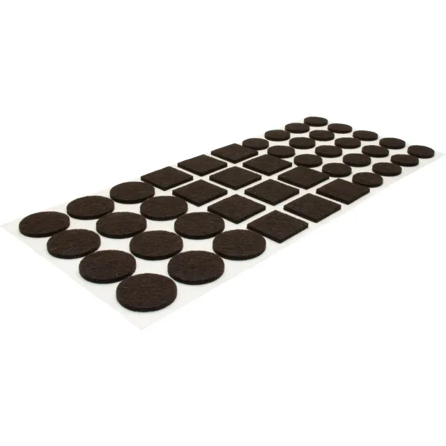 Wagner 15177599 set feltrini adesivi 44 pezzi marroni misti