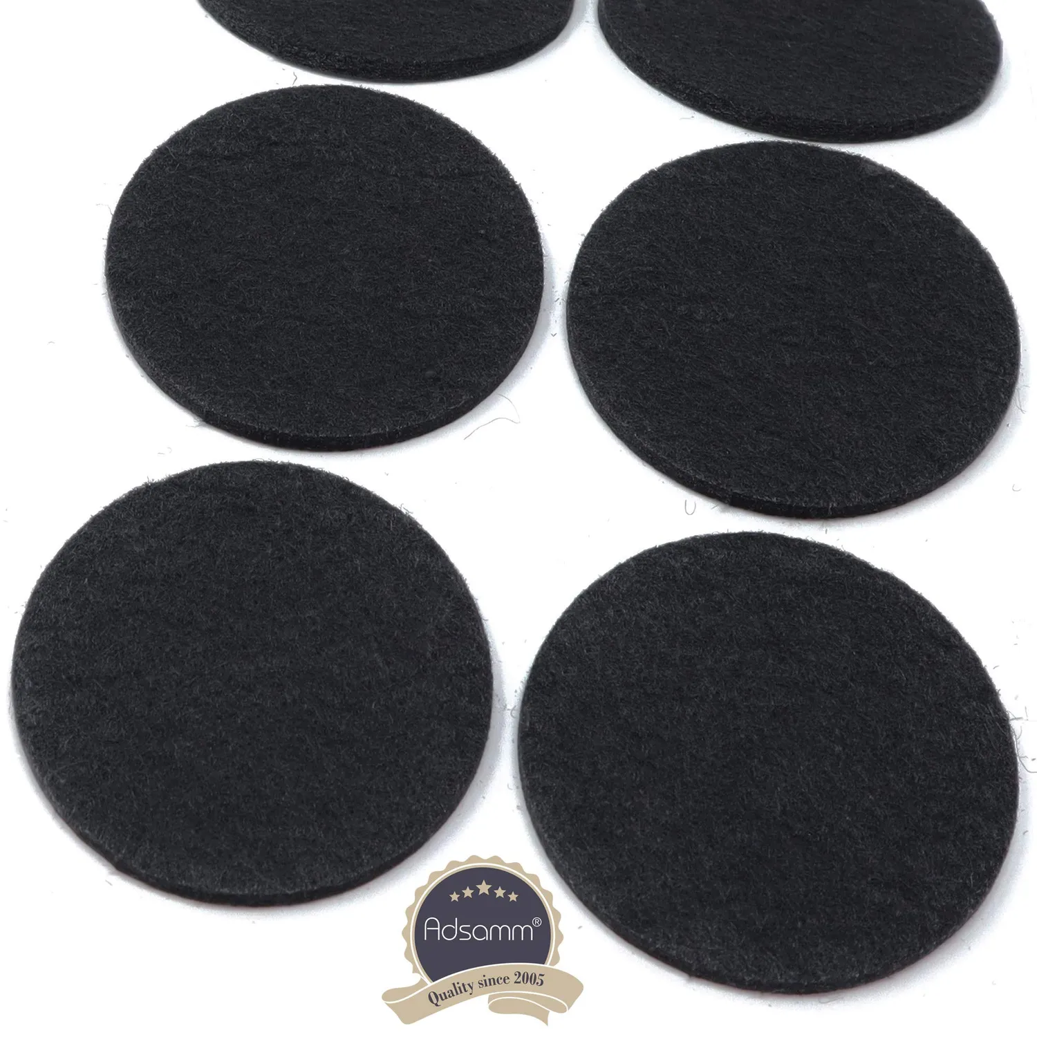 Adsamm feltrini autoadesivi Ø50 mm neri 8 pezzi