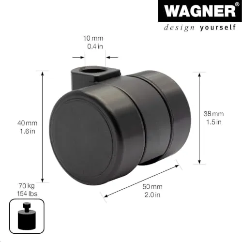 Wagner Design 01024501 RO 0245 doppia rotella 38 mm 70 kg