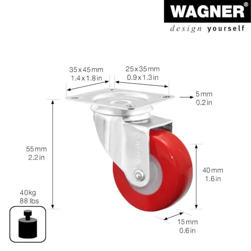 Wagner RO 2140 01214001 rotella morbida Ø40 mm 40 kg