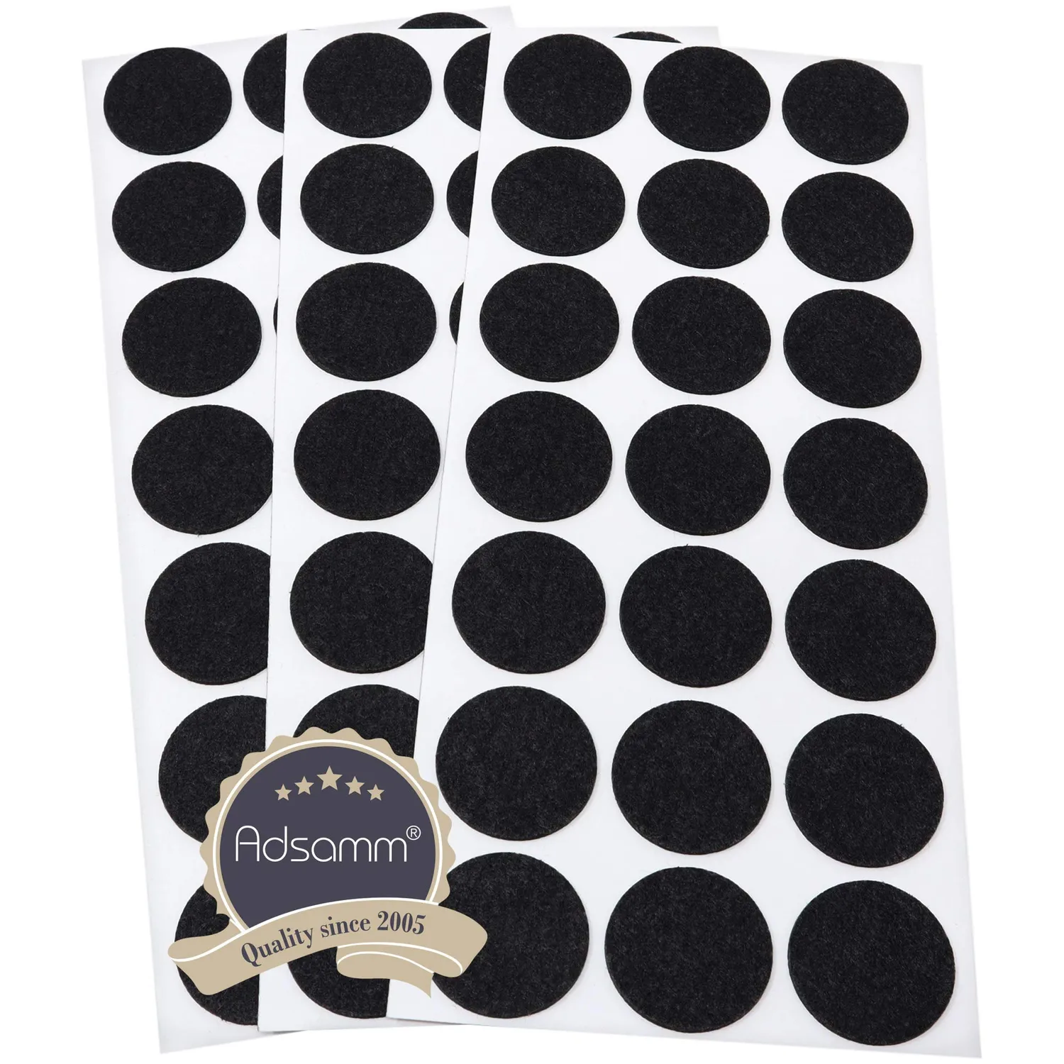 Adsamm feltrini ultrasottili Ø30 mm nero 63 pezzi 1,5 mm
