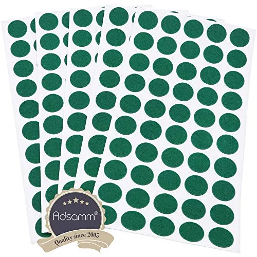 Adsamm feltrini ultrasottili Ø 16 mm verdi 250 pezzi 1,5 mm