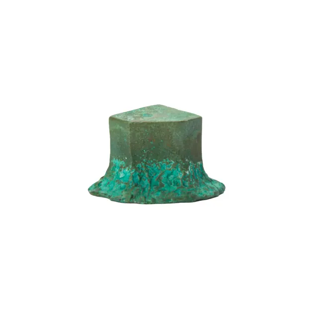 NIVA Design Solido pomello ottone verde acidato
