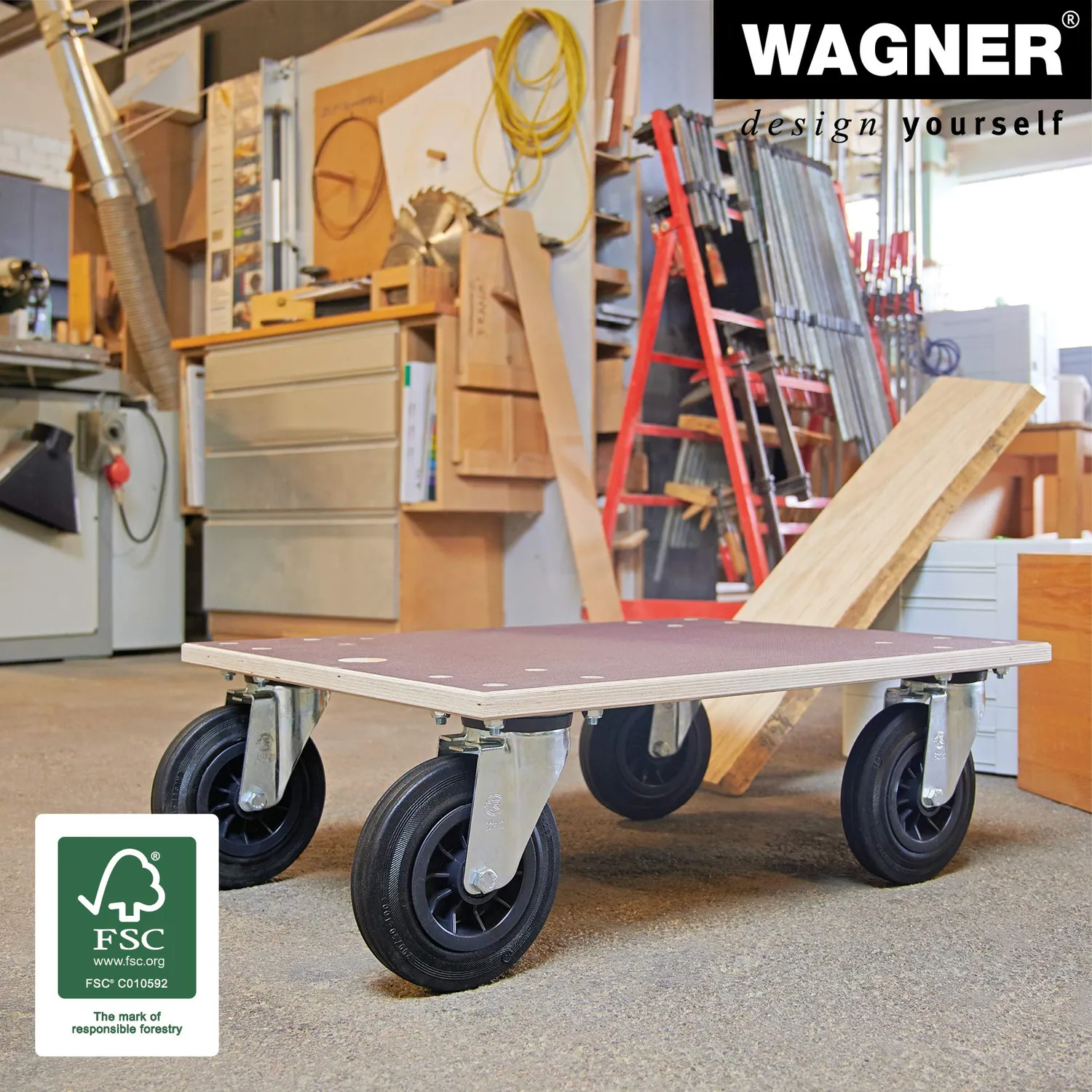Wagner carrello MM 1148 78x59 cm 750 kg antiscivolo