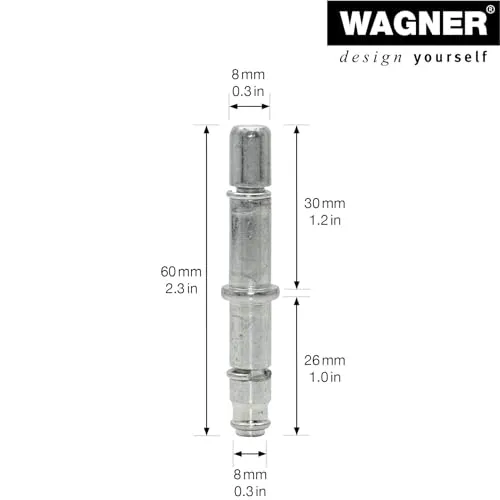 WAGNER RO 0097 perno riduttore Ø8 mm 2 pezzi acciaio