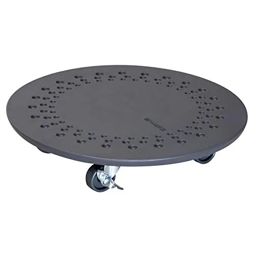 WAGNER Design Cemento sottovaso con ruote Ø 20 mm ardesia