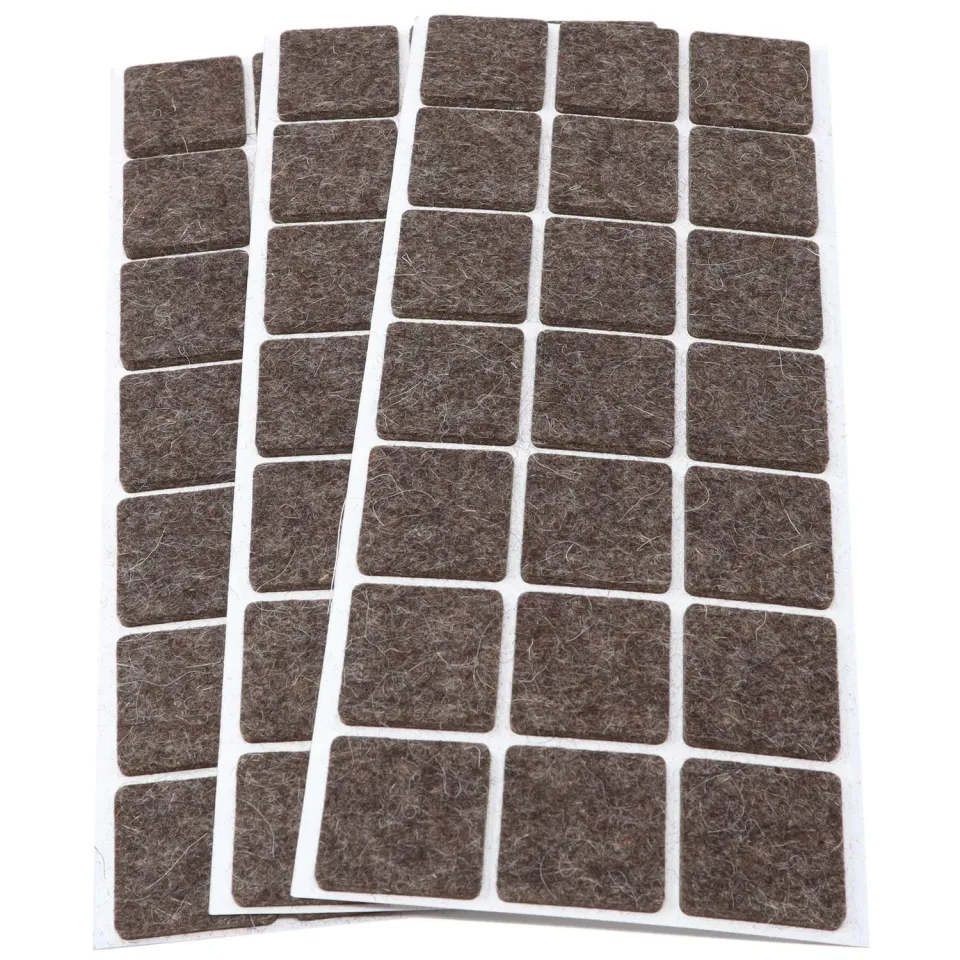 Adsamm Feltrini Quadrati 30x30 mm Marrone 63 Pezzi Lana