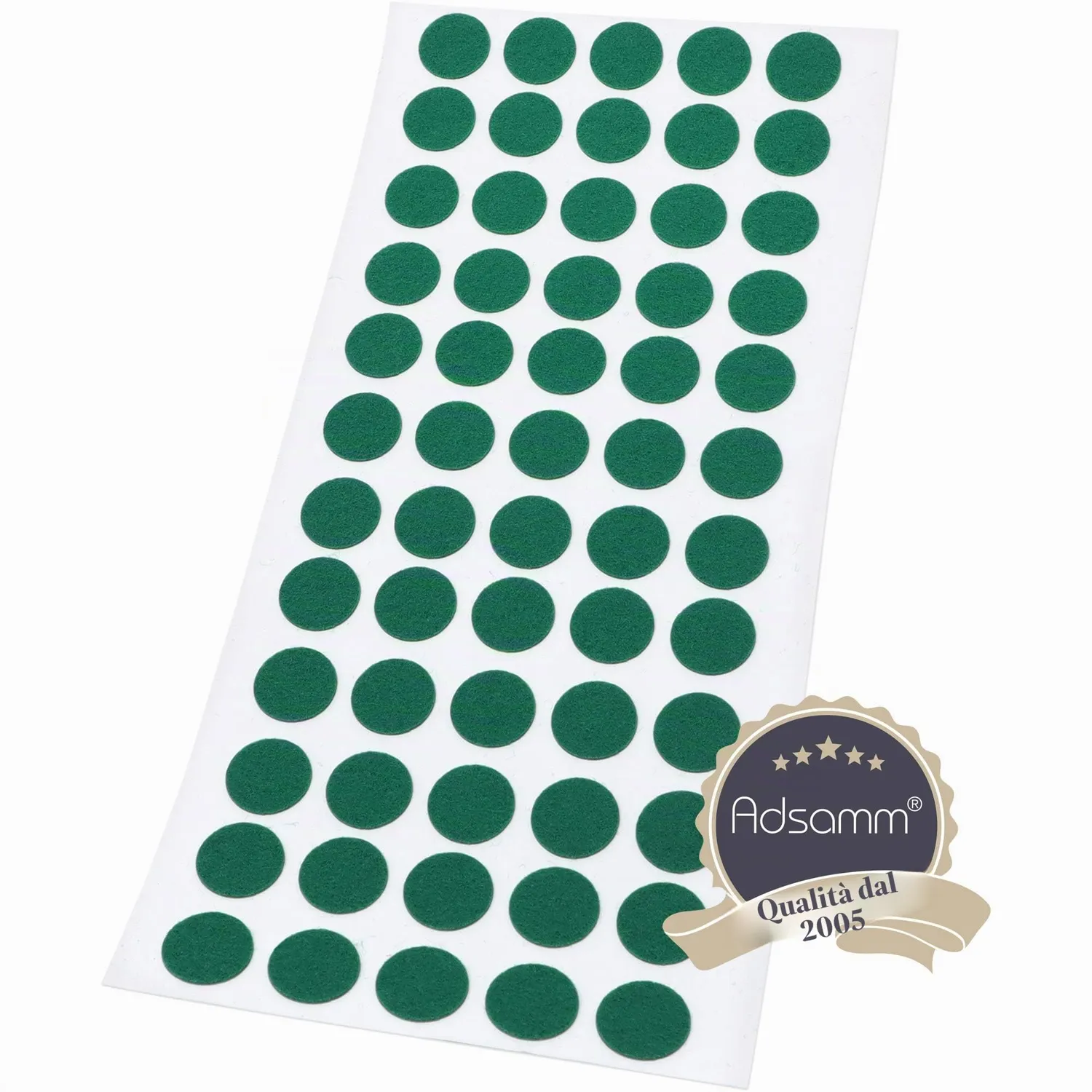 Adsamm feltrini ultrasottili ø 14 mm verdi 60 pezzi 1,5 mm