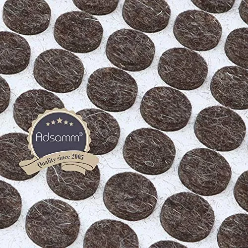 Adsamm Quality Feltrini Lana Tondi Ø 12 mm Marroni 384 pz 3 mm