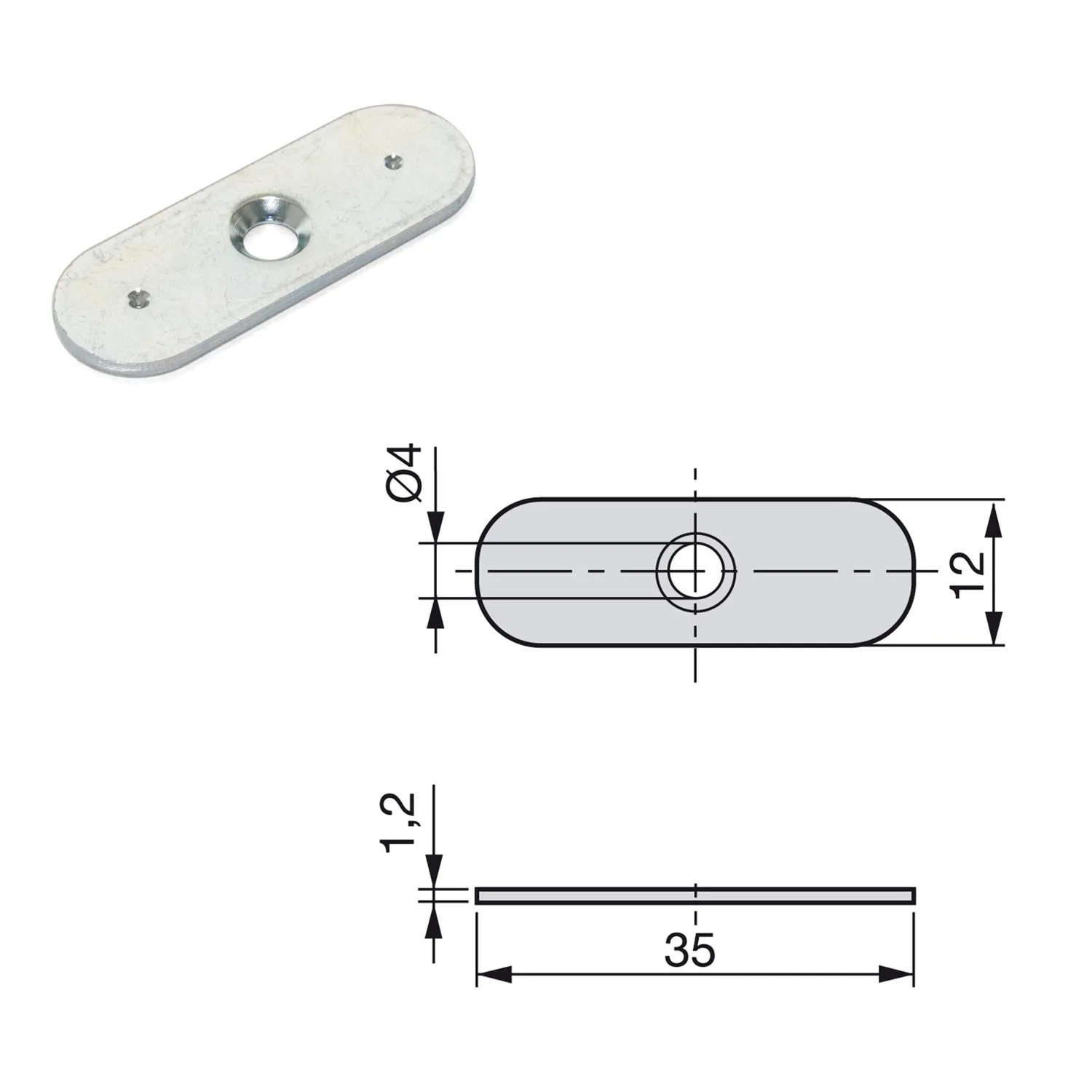 Emuca Chiusura Magnetica Bianca 3,2 kg Set 20 Pezzi