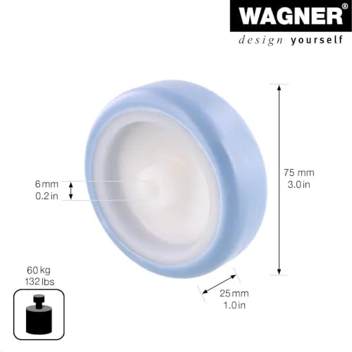 Wagner 03677501 RO 6775 ruota ricambio ultrasoft 75 mm 60 kg
